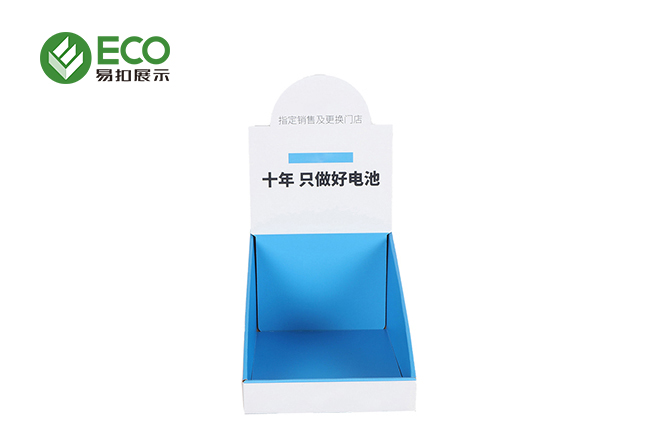 電池收銀臺(tái)PDQ展示盒 定制電子用品收銀臺(tái)桌面陳列展示盒